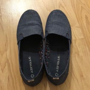 Denim slip-ons